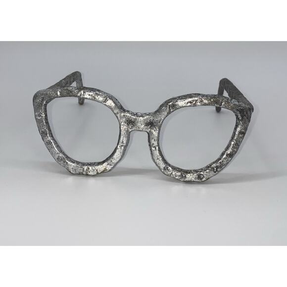 Unbranded Other - Eye Glasses Big Oversized Hammered Metal Sculpture Funky Home Accent Decor